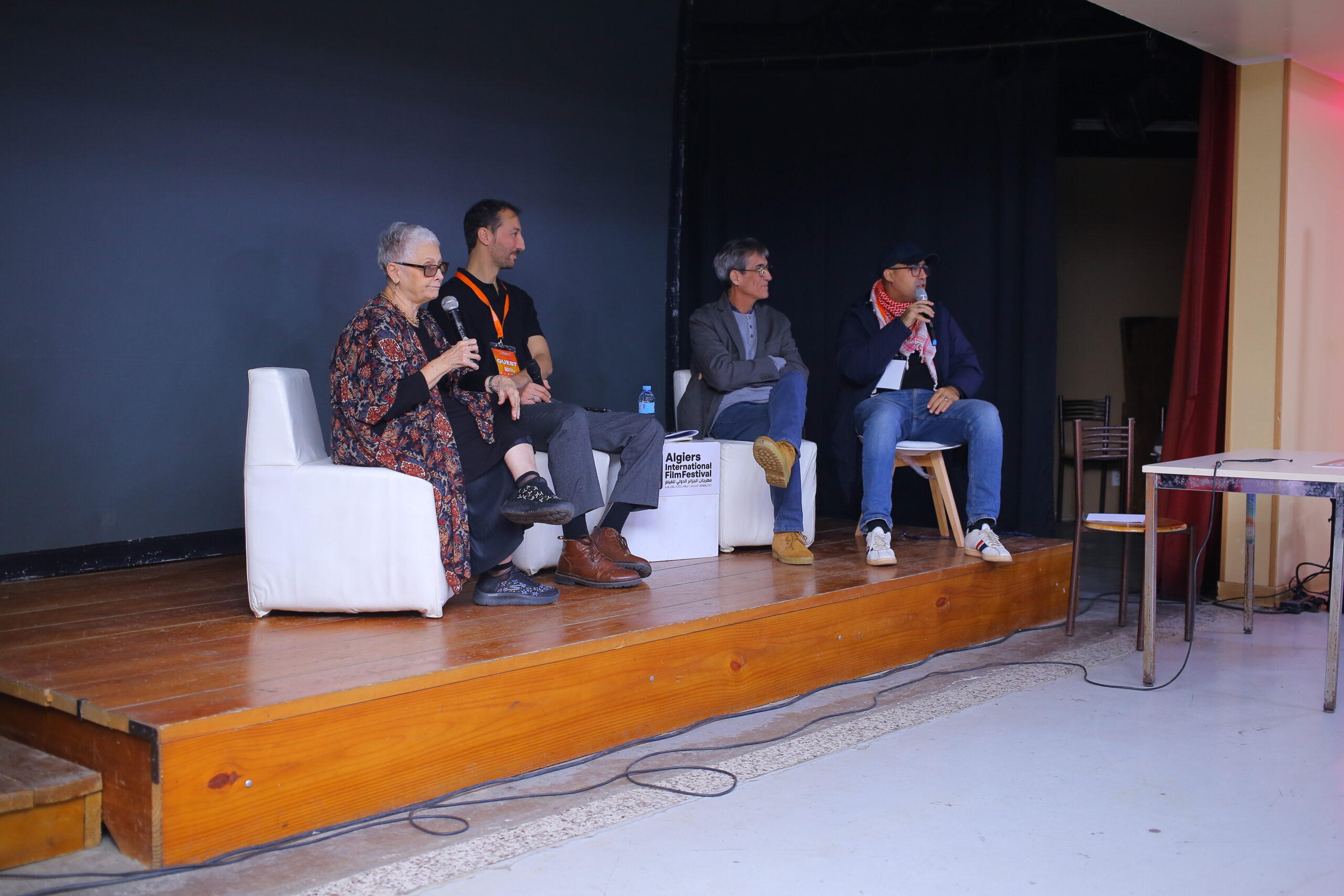 Images de la masterclass « Le cinéma cubain et son influence sur l’Amérique latine », animée par Lizette Vila et Octavio Fraga, et modérée par Nabil Jedouani.